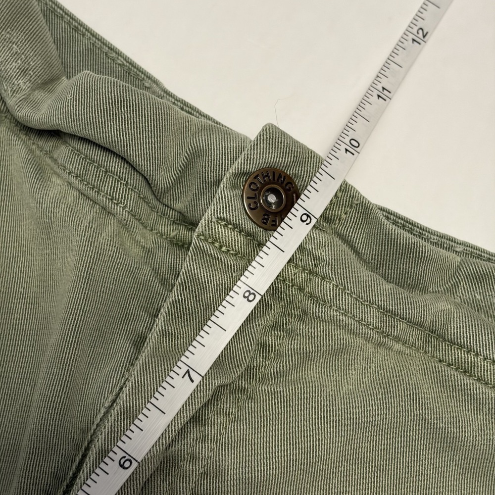 YFB Womens Y2K Olive Green Micro Mini Shorts M 29in Festival Boho Indie - Picture 8 of 10